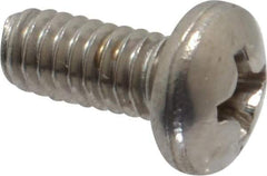 Value Collection - #8-32 UNC, 3/8" Length Under Head Phillips Drive Machine Screw - Pan Head, Grade 18-8 Stainless Steel, Uncoated, Without Washer - Apex Tool & Supply