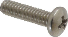 Value Collection - #8-32 UNC, 5/8" Length Under Head Phillips Drive Machine Screw - Pan Head, Grade 18-8 Stainless Steel, Uncoated, Without Washer - Apex Tool & Supply