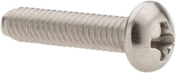 Value Collection - #8-32 UNC, 3/4" Length Under Head Phillips Drive Machine Screw - Pan Head, Grade 18-8 Stainless Steel, Uncoated, Without Washer - Apex Tool & Supply