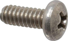 Value Collection - #10-24 UNC, 1/2" Length Under Head Phillips Drive Machine Screw - Pan Head, Grade 18-8 Stainless Steel, Uncoated, Without Washer - Apex Tool & Supply