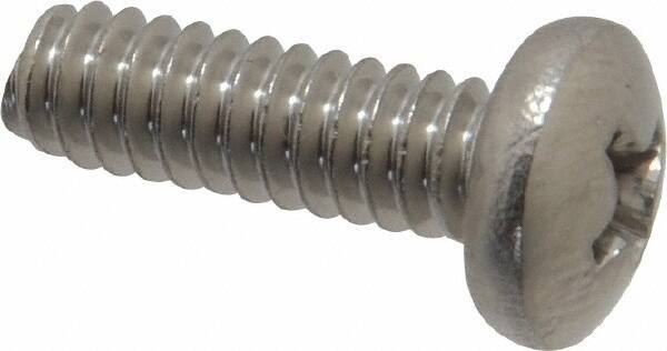 Value Collection - #10-24 UNC, 5/8" Length Under Head Phillips Drive Machine Screw - Pan Head, Grade 18-8 Stainless Steel, Uncoated, Without Washer - Apex Tool & Supply