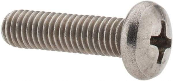 Value Collection - #10-24 UNC, 3/4" Length Under Head Phillips Drive Machine Screw - Pan Head, Grade 18-8 Stainless Steel, Uncoated, Without Washer - Apex Tool & Supply