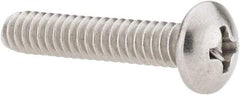 Value Collection - #10-24 UNC, 1" Length Under Head Phillips Drive Machine Screw - Pan Head, Grade 18-8 Stainless Steel, Uncoated, Without Washer - Apex Tool & Supply