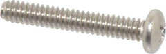 Value Collection - #10-24 UNC, 1-1/4" Length Under Head Phillips Drive Machine Screw - Pan Head, Grade 18-8 Stainless Steel, Uncoated, Without Washer - Apex Tool & Supply
