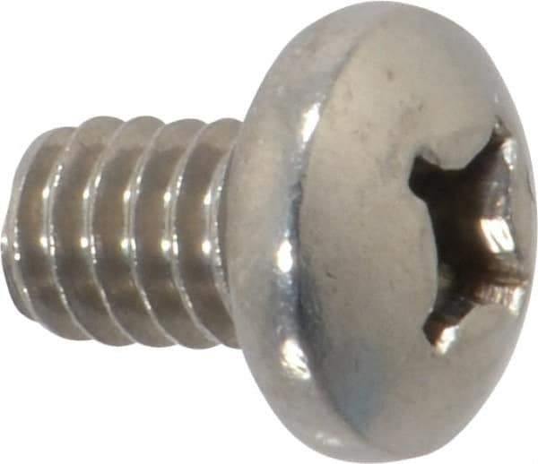 Value Collection - 1/4-20 UNC, 3/8" Length Under Head Phillips Drive Machine Screw - Pan Head, Grade 18-8 Stainless Steel, Uncoated, Without Washer - Apex Tool & Supply