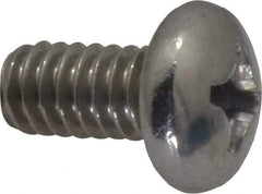 Value Collection - 1/4-20 UNC, 1/2" Length Under Head Phillips Drive Machine Screw - Pan Head, Grade 18-8 Stainless Steel, Uncoated, Without Washer - Apex Tool & Supply