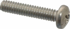 Value Collection - 1/4-20 UNC, 1-1/4" Length Under Head Phillips Drive Machine Screw - Pan Head, Grade 18-8 Stainless Steel, Uncoated, Without Washer - Apex Tool & Supply