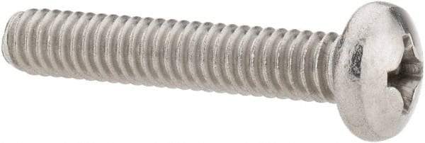Value Collection - 1/4-20 UNC, 1-1/2" Length Under Head Phillips Drive Machine Screw - Pan Head, Grade 18-8 Stainless Steel, Uncoated, Without Washer - Apex Tool & Supply