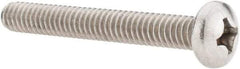 Value Collection - 1/4-20 UNC, 2" Length Under Head Phillips Drive Machine Screw - Pan Head, Grade 18-8 Stainless Steel, Uncoated, Without Washer - Apex Tool & Supply