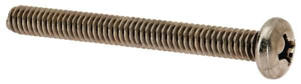 Value Collection - 1/4-20 UNC, 2-1/2" Length Under Head Phillips Drive Machine Screw - Pan Head, Grade 18-8 Stainless Steel, Uncoated, Without Washer - Apex Tool & Supply