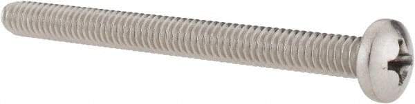 Value Collection - 1/4-20 UNC, 3" Length Under Head Phillips Drive Machine Screw - Pan Head, Grade 18-8 Stainless Steel, Uncoated, Without Washer - Apex Tool & Supply