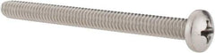 Value Collection - 1/4-20 UNC, 3" Length Under Head Phillips Drive Machine Screw - Pan Head, Grade 18-8 Stainless Steel, Uncoated, Without Washer - Apex Tool & Supply