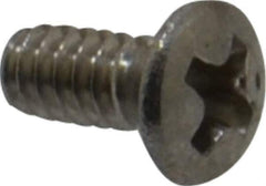 Value Collection - #4-40 UNC, 1/4" OAL Phillips Drive Machine Screw - Oval Head, Grade 18-8 Stainless Steel, Uncoated, Without Washer - Apex Tool & Supply
