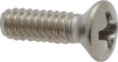 Value Collection - #4-40 UNC, 3/8" OAL Phillips Drive Machine Screw - Oval Head, Grade 18-8 Stainless Steel, Uncoated, Without Washer - Apex Tool & Supply