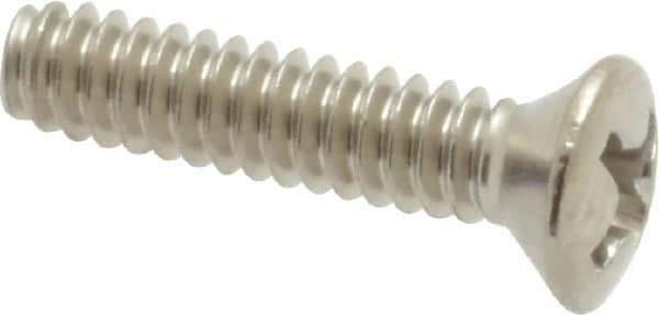 Value Collection - #6-32 UNC, 5/8" OAL Phillips Drive Machine Screw - Oval Head, Grade 18-8 Stainless Steel, Uncoated, Without Washer - Apex Tool & Supply