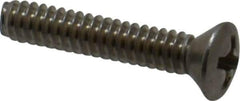 Value Collection - #6-32 UNC, 3/4" OAL Phillips Drive Machine Screw - Oval Head, Grade 18-8 Stainless Steel, Uncoated, Without Washer - Apex Tool & Supply