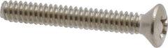 Value Collection - #6-32 UNC, 1" OAL Phillips Drive Machine Screw - Oval Head, Grade 18-8 Stainless Steel, Uncoated, Without Washer - Apex Tool & Supply