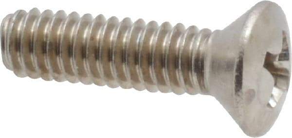 Value Collection - #8-32 UNC, 5/8" OAL Phillips Drive Machine Screw - Oval Head, Grade 18-8 Stainless Steel, Uncoated, Without Washer - Apex Tool & Supply