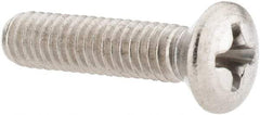 Value Collection - #8-32 UNC, 3/4" OAL Phillips Drive Machine Screw - Oval Head, Grade 18-8 Stainless Steel, Uncoated, Without Washer - Apex Tool & Supply