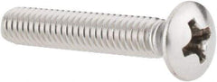 Value Collection - #8-32 UNC, 1" OAL Phillips Drive Machine Screw - Oval Head, Grade 18-8 Stainless Steel, Uncoated, Without Washer - Apex Tool & Supply