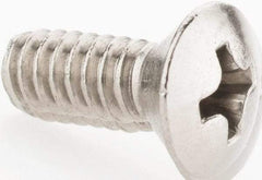 Value Collection - #10-24 UNC, 1/2" OAL Phillips Drive Machine Screw - Oval Head, Grade 18-8 Stainless Steel, Uncoated, Without Washer - Apex Tool & Supply