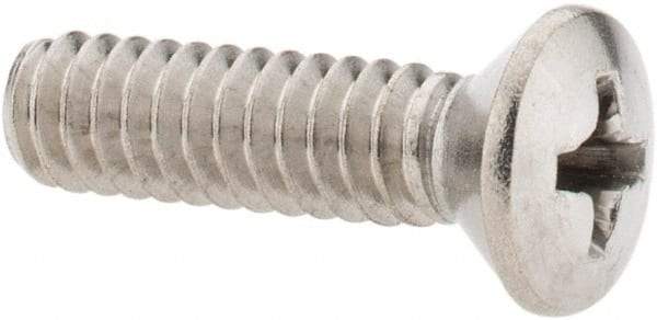 Value Collection - #10-24 UNC, 3/4" OAL Phillips Drive Machine Screw - Oval Head, Grade 18-8 Stainless Steel, Uncoated, Without Washer - Apex Tool & Supply