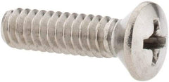 Value Collection - #10-24 UNC, 3/4" OAL Phillips Drive Machine Screw - Oval Head, Grade 18-8 Stainless Steel, Uncoated, Without Washer - Apex Tool & Supply