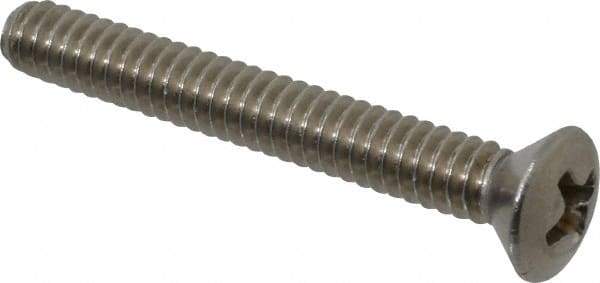 Value Collection - #10-24 UNC, 1-1/2" OAL Phillips Drive Machine Screw - Oval Head, Grade 18-8 Stainless Steel, Uncoated, Without Washer - Apex Tool & Supply
