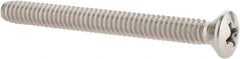 Value Collection - #10-24 UNC, 2" OAL Phillips Drive Machine Screw - Oval Head, Grade 18-8 Stainless Steel, Uncoated, Without Washer - Apex Tool & Supply