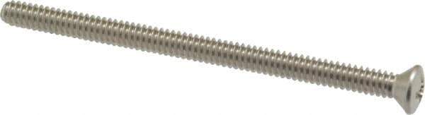 Value Collection - #10-24 UNC, 3" OAL Phillips Drive Machine Screw - Oval Head, Grade 18-8 Stainless Steel, Uncoated, Without Washer - Apex Tool & Supply