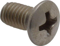 Value Collection - #10-32 UNF, 3/8" OAL Phillips Drive Machine Screw - Oval Head, Grade 18-8 Stainless Steel, Uncoated, Without Washer - Apex Tool & Supply