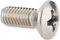 Value Collection - #10-32 UNF, 1/2" OAL Phillips Drive Machine Screw - Oval Head, Grade 18-8 Stainless Steel, Uncoated, Without Washer - Apex Tool & Supply