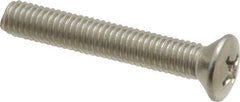 Value Collection - #10-32 UNF, 1-1/4" OAL Phillips Drive Machine Screw - Oval Head, Grade 18-8 Stainless Steel, Uncoated, Without Washer - Apex Tool & Supply