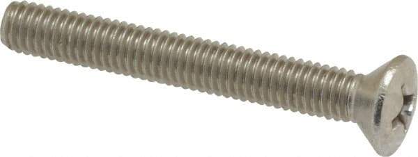 Value Collection - #10-32 UNF, 1-1/2" OAL Phillips Drive Machine Screw - Oval Head, Grade 18-8 Stainless Steel, Uncoated, Without Washer - Apex Tool & Supply