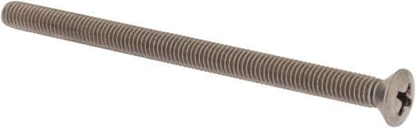 Value Collection - #10-32 UNF, 3" OAL Phillips Drive Machine Screw - Oval Head, Grade 18-8 Stainless Steel, Uncoated, Without Washer - Apex Tool & Supply