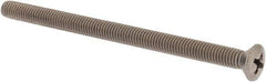 Value Collection - #10-32 UNF, 3" OAL Phillips Drive Machine Screw - Oval Head, Grade 18-8 Stainless Steel, Uncoated, Without Washer - Apex Tool & Supply
