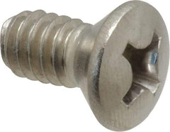 Value Collection - 1/4-20 UNC, 1/2" OAL Phillips Drive Machine Screw - Oval Head, Grade 18-8 Stainless Steel, Uncoated, Without Washer - Apex Tool & Supply