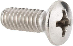 Value Collection - 1/4-20 UNC, 3/4" OAL Phillips Drive Machine Screw - Oval Head, Grade 18-8 Stainless Steel, Uncoated, Without Washer - Apex Tool & Supply