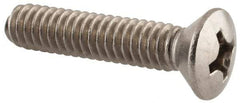 Value Collection - 1/4-20 UNC, 1-1/4" OAL Phillips Drive Machine Screw - Oval Head, Grade 18-8 Stainless Steel, Uncoated, Without Washer - Apex Tool & Supply