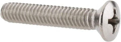 Value Collection - 1/4-20 UNC, 1-1/2" OAL Phillips Drive Machine Screw - Oval Head, Grade 18-8 Stainless Steel, Uncoated, Without Washer - Apex Tool & Supply
