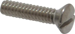 Value Collection - #4-40 UNC, 1/2" OAL Slotted Drive Machine Screw - Oval Head, Grade 18-8 Stainless Steel, Uncoated, Without Washer - Apex Tool & Supply