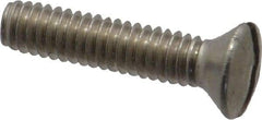 Value Collection - #8-32 UNC, 3/4" OAL Slotted Drive Machine Screw - Oval Head, Grade 18-8 Stainless Steel, Uncoated, Without Washer - Apex Tool & Supply