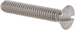 Value Collection - #8-32 UNC, 1" OAL Slotted Drive Machine Screw - Oval Head, Grade 18-8 Stainless Steel, Uncoated, Without Washer - Apex Tool & Supply