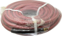 Made in USA - 1/4" ID x 1/2" OD 50' Long Multipurpose Air Hose - MNPT x MNPT Ends, 300 Working psi, 1/4" Fitting, Red - Apex Tool & Supply