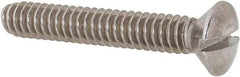 Value Collection - #10-24 UNC, 1-1/4" OAL Slotted Drive Machine Screw - Oval Head, Grade 18-8 Stainless Steel, Uncoated, Without Washer - Apex Tool & Supply