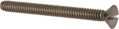 Value Collection - #10-24 UNC, 2" OAL Slotted Drive Machine Screw - Oval Head, Grade 18-8 Stainless Steel, Uncoated, Without Washer - Apex Tool & Supply