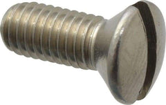 Value Collection - #10-32 UNF, 1/2" OAL Slotted Drive Machine Screw - Oval Head, Grade 18-8 Stainless Steel, Uncoated, Without Washer - Apex Tool & Supply