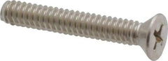 Value Collection - #10-32 UNF, 1" OAL Slotted Drive Machine Screw - Oval Head, Grade 18-8 Stainless Steel, Uncoated, Without Washer - Apex Tool & Supply