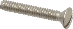 Value Collection - #10-32 UNF, 1-1/4" OAL Slotted Drive Machine Screw - Oval Head, Grade 18-8 Stainless Steel, Uncoated, Without Washer - Apex Tool & Supply