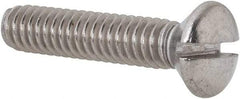 Value Collection - 1/4-20 UNC, 1-1/4" OAL Slotted Drive Machine Screw - Oval Head, Grade 18-8 Stainless Steel, Uncoated, Without Washer - Apex Tool & Supply
